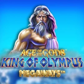 Age Of The Gods: King of Olympus Megaways slot logo by Origins at Palace Of Chance CasinoAge Of The Gods: King of Olympus Megaways
