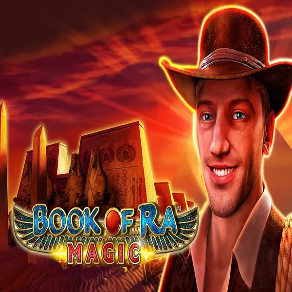 Slots logo of Book of Ra Magic from Greentube at Palace Of Chance Casino
