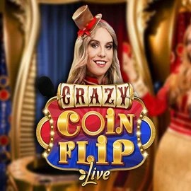 Crazy Coin Flip slot logo by Evolution at Palace Of Chance CasinoCrazy Coin Flip