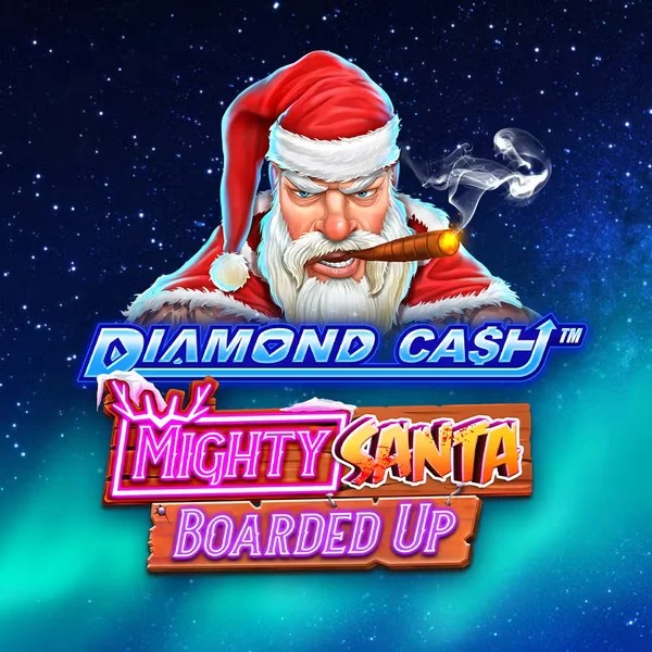 Diamond Cash Mighty Santa Boarded Up online game logo by Greentube on palaceofchance.ca