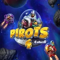 Pirots 4 online game logo by ELK Studios on palaceofchance.ca