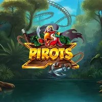 Official Slots logo: Pirots X by ELK Studios at Palace Of Chance Casino