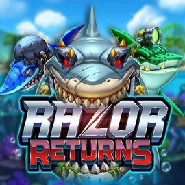 Razor Returns slot logo by Push Gaming at Palace Of Chance CasinoRazor Returns