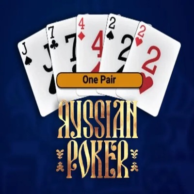 Russian Poker slot visual from OneTouch Games available on palaceofchance.ca