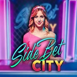 Side Bet City slot visual from Evolution available on palaceofchance.ca